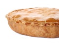 Delicious apple pie on white background, closeup Royalty Free Stock Photo
