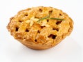 Delicious apple pie on white isolated background