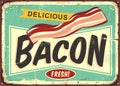 Delicious bacon retro sign design