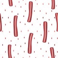 Delicious bacon.Vector seamless pattern