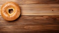 Delicious Bagel On Wooden Background - Mark Keathley Style