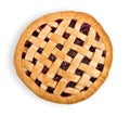 Delicious baked cherry pie, top view Royalty Free Stock Photo