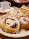 Cinnamon rool pastries. Baked Goods. Dessert