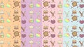 Delicious bakery background pattern cartoon vector illustration