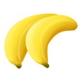 Delicious bananas icon cartoon vector. Sweet food