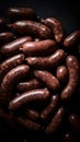 Delicious Bangers Meat Product Vertical Background.