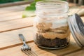 Delicious Banoffee in Mason jar