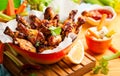 Delicious barbecue chicken wings Royalty Free Stock Photo