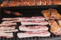 Delicious barbecue stuffed meat bacon sausages black puddings calories