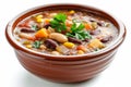 Delicious Bean soup bowl food. Generate Ai