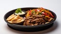 Delicious Beef Shawarma Pita With Toppings And Cheese