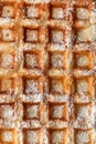 Delicious belgian waffles texture close up top view Royalty Free Stock Photo