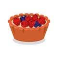 Delicious Berry Baking Cartoon Vector Illustration