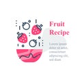 Delicious berry salad, simple recipe, eat healthy food, full bowl, falling ingredients, nutritious diet