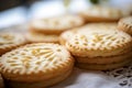 Delicious Biscuits on White Background