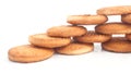 Delicious biscuts laid out stepwise Royalty Free Stock Photo