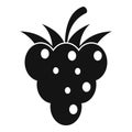 Delicious blackberry icon, simple style