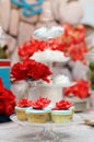 Delicious wedding cupcakes Royalty Free Stock Photo