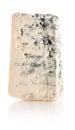 Delicious blue cheese on a white