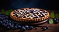 delicious blueberry dessert food