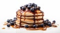 Delicious blueberry pancake tower