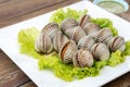 Delicious boiled or steamed cockles