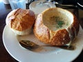 Clam Chowder in a Sourdough Bread Bowl - San Francisco - California - USA