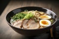 A delicious bowl of tonkotsu ramen. (Generative AI)