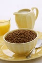 Delicious bran cereal breakfast