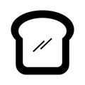 Delicious bread slice isolated icon