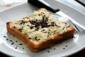 delicious bread sprinkled with messes and cheese