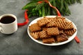 Delicious breakefast diet chocolate cookies Royalty Free Stock Photo