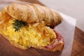 Delicious breakfast croissant Royalty Free Stock Photo