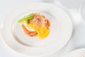 Eggs Benedict and salmon caviar Ikura Royalty Free Stock Photo