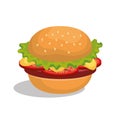 delicious burger fast food Royalty Free Stock Photo