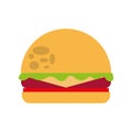 Delicious burger isolated icon