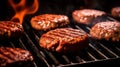 Delicious Burgers Grilling on a Minimalistic Clean Grill AI Generated