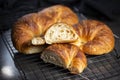 Delicious buttery traditional croissants