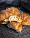 Delicious buttery traditional croissants