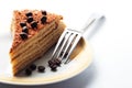 Delicious cake with coffee beans Royalty Free Stock Photo