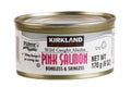 Delicious can of Wild Caught Alaska Pink Salmon white background