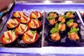 Delicious canapes in buffet