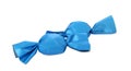 Delicious candies in light blue wrappers on white background Royalty Free Stock Photo