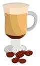 Delicious cappuccino, illustration, vector