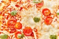 Delicious caprese italian pizza texture Royalty Free Stock Photo