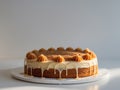 Delicious Caramel Pastry Cake With Brown Sugar Topping Royalty Free Stock Photo