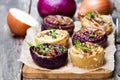 Delicious caramelized onions in balsamic vinegar with thyme