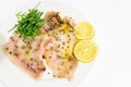 A delicious carpaccio of fresh swordfish.