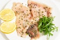 A delicious carpaccio of fresh swordfish.