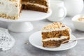 Delicious carrot cake with nuts Royalty Free Stock Photo